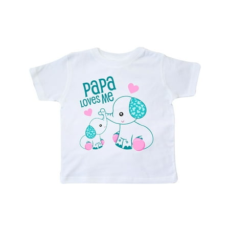 

Inktastic Papa Loves Me-cute elephants Gift Toddler Boy or Toddler Girl T-Shirt