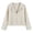 Beige, variant on Women's Cropped Blazer Single-Breasted Button Down Lightweight Summer Business Tops Casual Long Sleeve Suit Jackets White L