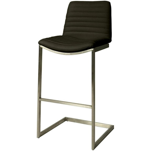 Strange DNA Buxton Stool Bar Height - Elegant Design Stainless Steel Frame Bar Stool - Modern Flair Seat Furniture for Dining Room, Kitchen, Bars or More (Pu Black, 30)