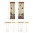 thumbnail image 6 of Fsddascl Star Brown Blackout Curtains for Bedroom/Living Room, Thermal Insulated Kitchen Curtains, Farmhouse American Country Vintage Berry Grommet Darkening Window Treatment Drapes 27.5"x39"x2, 6 of 6