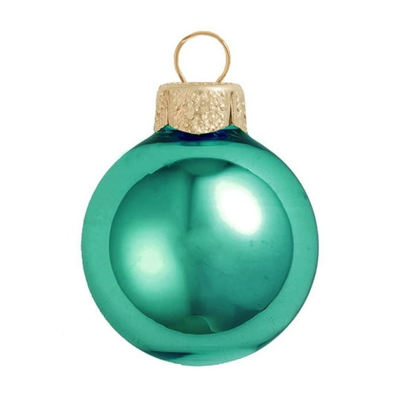 4ct Shiny Turquoise Blue Glass Ball Christmas Ornaments 4.75" (120mm)