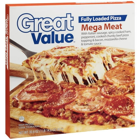 Great Value Gv Fully Loaded Mega Meats Square Pizza