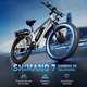 thumbnail image 5 of Bicicleta Eléctrica de Montaña para Adultos AMYET EB26, Motor 1000W, Batería 48V 15Ah, 26 Pulgadas, Blanco, 5 of 9