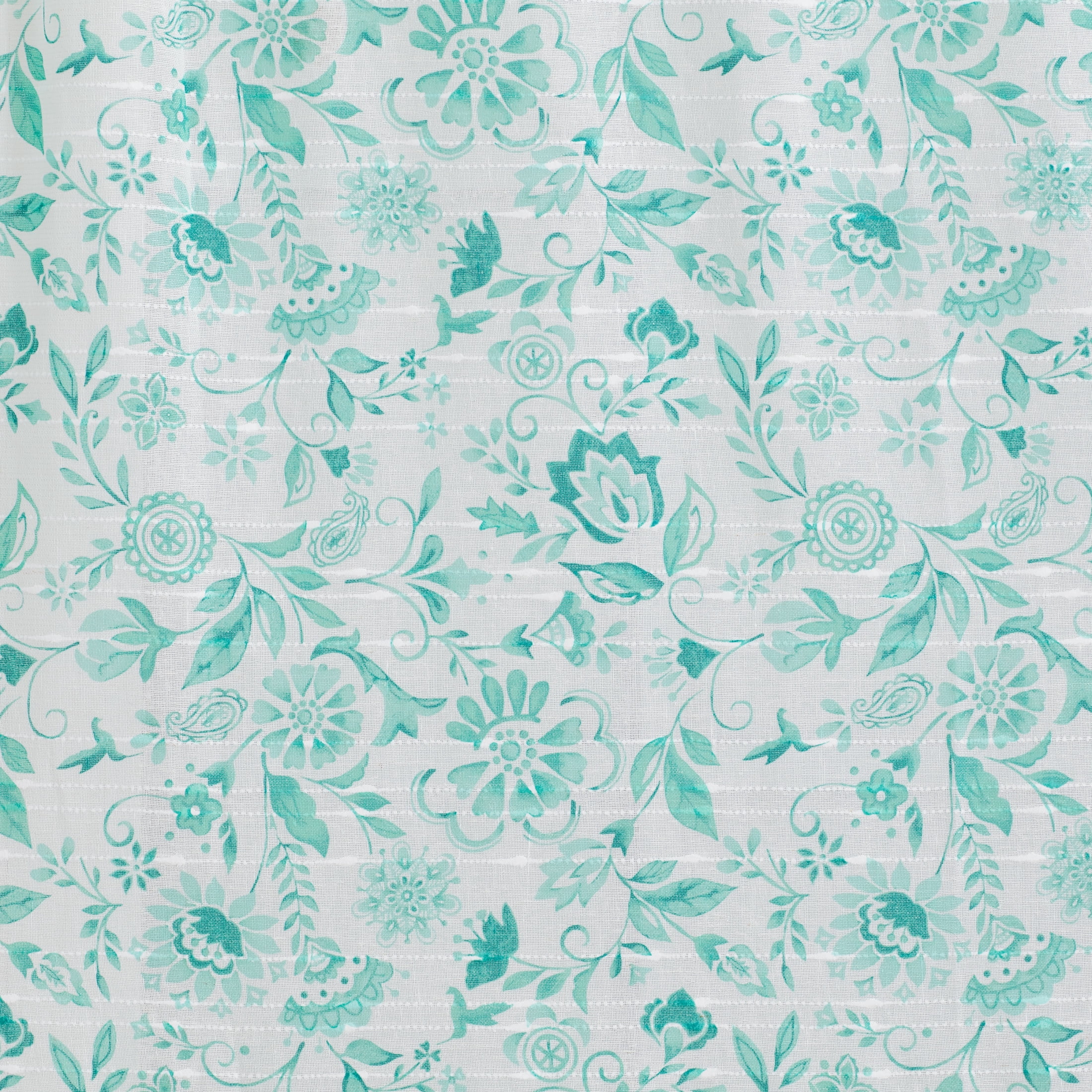 The Pioneer Woman Maize Sheer Curtain Panel, Teal, 1 Panel, 50"W x 84"L