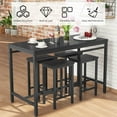 thumbnail image 3 of AWQM Dining Bar Table Set for 4, Modern Counter Height Table and 4 Bar Stools, 5 Piece Bar Table and Chairs Set for Small Spaces, Apartment, Pub, Dining Room, Kitchen, Black, 3 of 8