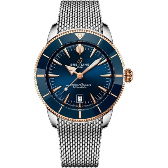 Breitling Superocean Heritage B31 Automatic 44 Blue Dial 18K Rose Gold & Stainless steel Men's Watch UB3112161C1A1