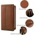 thumbnail image 6 of Leather Wallets For Men, Card Holder Wallet, Multifunctional Long Style Card Holder Portable Clutch Unisex for Storing Multiple Cash Credit Coin Purses Durable, Brown, 6 of 7