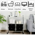 thumbnail image 5 of CRXX Rolling Storage Cart w/ 4 Drawers 2 Shelves Metal Rack Shelf Home Office School Beauty Salon Utility Organizer Cart with Wheels (Black), 5 of 9