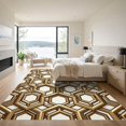 thumbnail image 3 of ODIKA 4'x6' Machine Washable Non-Slip Area Rug, Geometric Gold High Traffic Rug, Gold, 977322, 3 of 7