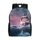 thumbnail image 1 of Easygdp Boat Lighthouse Storm Waves Mochila Versátil y Elegante: Comodidad, Almacenaje y Durabilidad para la Universidad, Trabajo, Viajes y Uso Diario, 1 of 8