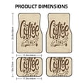 thumbnail image 2 of Sikiie Coffee Time (2) Car Foot Mat Set of 4 Pieces Basics Universal Fit Rubber Carpet Floor Mats For Car SUV Van & Truck, 26.8"L x 17.3"W (Front), 13"L x 17.3"W(Rear), 2 of 6