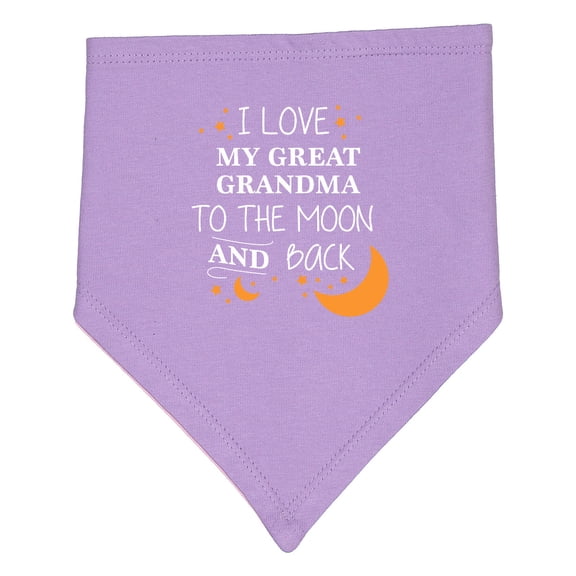 Inktastic I Love My Great Grandma to the Moon and Back Baby Bandana Bib