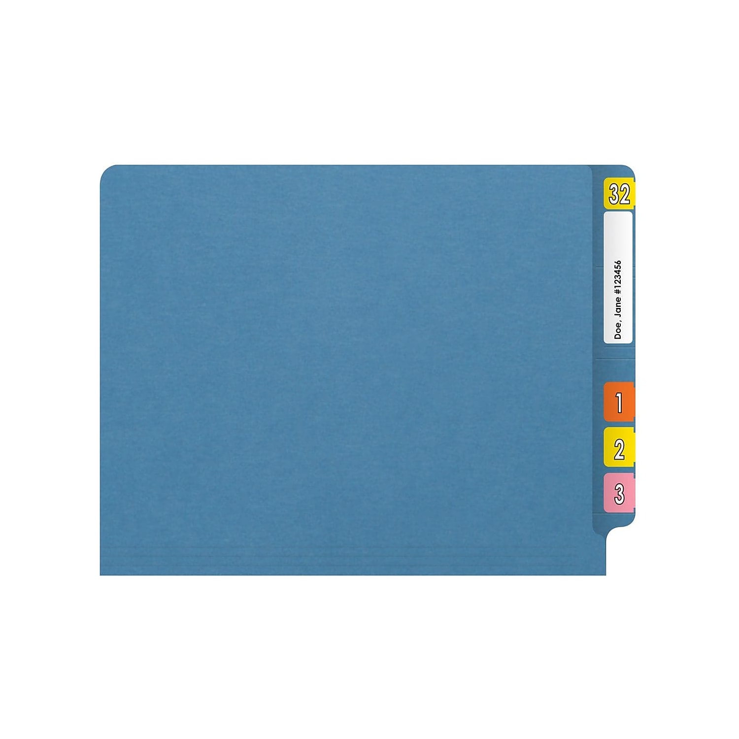 Medical Arts Press Reinforced End Tab File Folder Straight Cut Letter-Size Blue 50/Box (S-01602-BLU)
