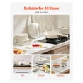 thumbnail image 6 of 17 Piece Pots and Pans Set Granite Nonstick Cookware Set Induction White Kitchen, 6 of 9