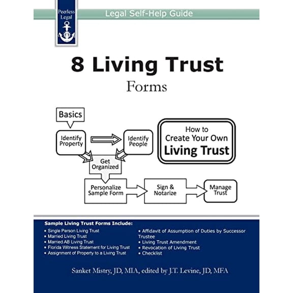 Pre-Owned 8 Living Trust Forms: Legal Self-Help Guide Paperback