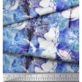 thumbnail image 3 of Soimoi Cotton Duck Fabric Snowflake & Tree Watercolor Printed Craft Fabric by the Yard 42 Inch Wide, 3 of 3