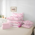thumbnail image 5 of Erosebridal Dreamy Castle Bedding Twin Size,Ribbon Bow Comforter Sets with Sheets,Pink Bow-Tie Bedding Sets Twin Size For Princess,Microfiber Bedroom Decor Reversible,7pcs, 5 of 6