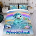 thumbnail image 4 of No Del Todo Narval Conjunto de sábanas temático, trío de piezas, cómodo y amigable con la piel, diseño único, regalo de decoración para el hogar para familiares, amigos y fans, 90 cm * 190 cm, 4 of 6