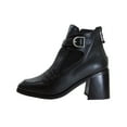 thumbnail image 3 of PEERAGE Orla Women's Wide Width Leather Dress Ankle Boots BLACK 9, 3 of 6