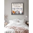 thumbnail image 6 of The Chef Canvas Wall Art, Gnome Kitchen Black Buffalo Plaid Framed Wall Decor Modern Artwork Prints Painting for Living Room, Bedroom, Kitchen & Cafe Decor 8x8 Inch, 6 of 9