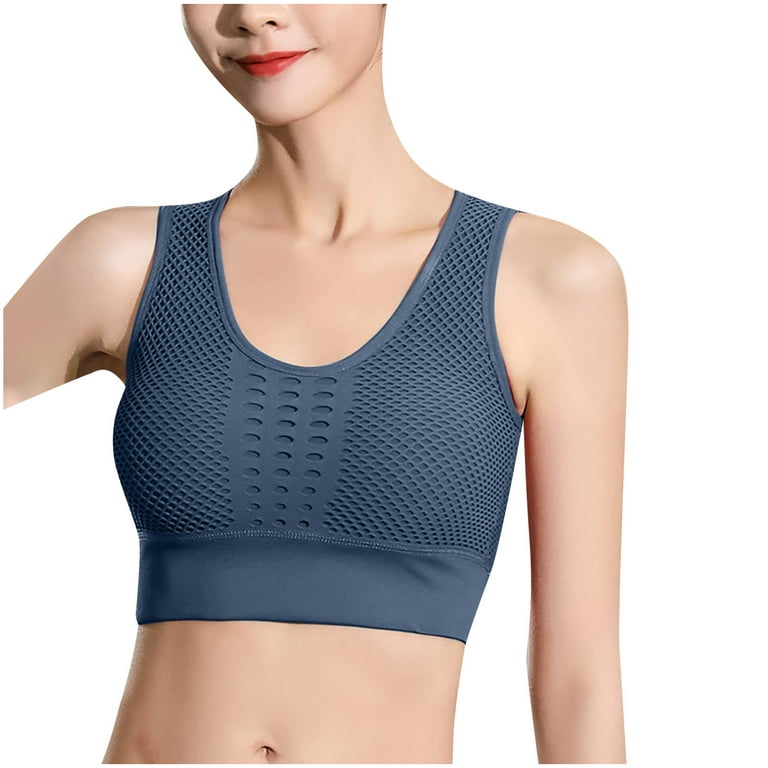 Odeerbi Wireless Lounge Bras for Women 2024 Comfortable Lace Breathable Bra  Underwear Navy 