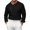 Black, variant on Men Asymmetric Oblique Button V Neck Waffle Long Sleeve Top Slim Stretch Knit Minimalist Fashion Daily Walking Casual Tops White S