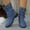 Blue, variant on JUSLIO Womens Boots Chunky Heel Boots Round Toe Mid Calf Boots Comfort Solid Color Cowboy Boots Boots for Women
