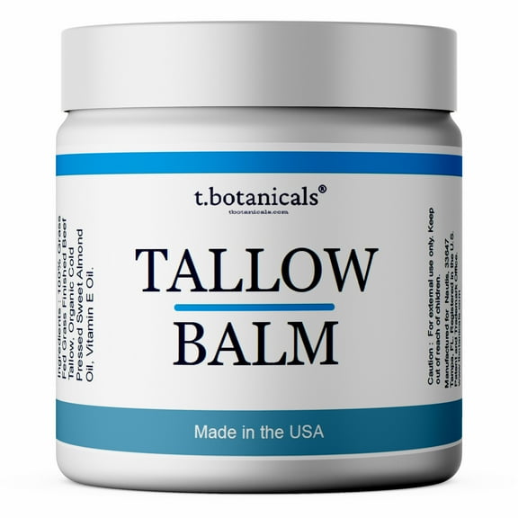t.botanicals Grassfed Beef Tallow Balm Butter for Skin Organic Whipped Body Butter for Eczema Rosacea Baby Balm