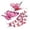Pink, variant on 12 Pcs 3D Butterfly Wall Decals Pink 4 Sizes Removable Self-Adhesive Stickers for Girls Bedroom Nursery Decor