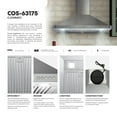 thumbnail image 3 of Cosmo 30 in. Ducted Wall Mount Range Hood in Stainless Steel with LED Lighting and Permanent Filters, 3 of 18