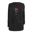 thumbnail image 2 of Gibobby Divertidas Sudaderas para mujer Sudadera sin capucha de felpa con bolsillo y manga larga, cuello Rojoondo, Navidad, informal, para mujer (Negro, XL), 2 of 4