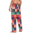 thumbnail image 3 of FORMRS Mens Pajama Pants with Pockets Sleepwear Lounge Bottoms Sizes S-2XL, Red and Purple Plaid Pattern, 3 of 7