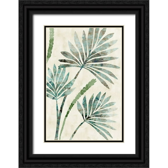 Kouta, Flora 11x14 Black Ornate Wood Framed with Double Matting Museum Art Print Titled - Jade Palms