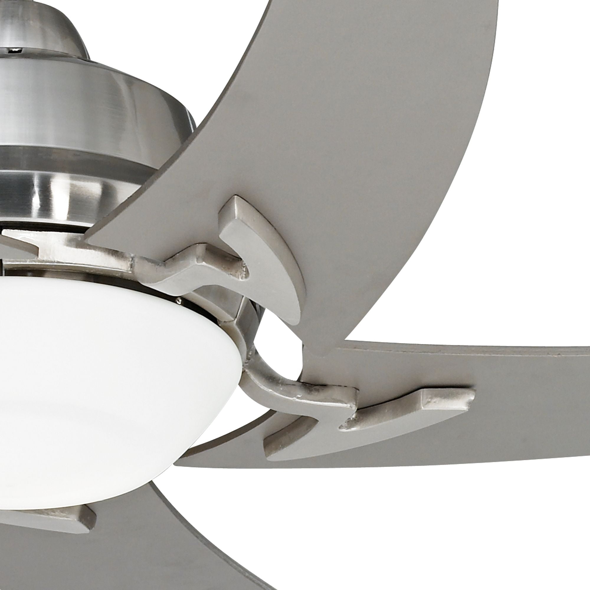 52" Casa Vieja Modern Indoor Ceiling Fan with LED Light Remote Control Brushed Nickel Silver White Opal Glass for Living Kitchen Bedroom Dining Room