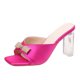 thumbnail image 1 of Amzcrzy Zapatos de mujer,Zapatos de mujer,Zapatillas de mujer, Sandalias de tacón alto con forma de lazo y punta cuadrada para mujer, cómodas, tipo mules Sandalias Mujer Zapatillas De Casa, 1 of 4