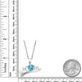 thumbnail image 3 of Gem Stone King 0.56 Ct Heart Shape Swiss Blue Topaz 925 Sterling Silver Pendant with Chain, 3 of 4