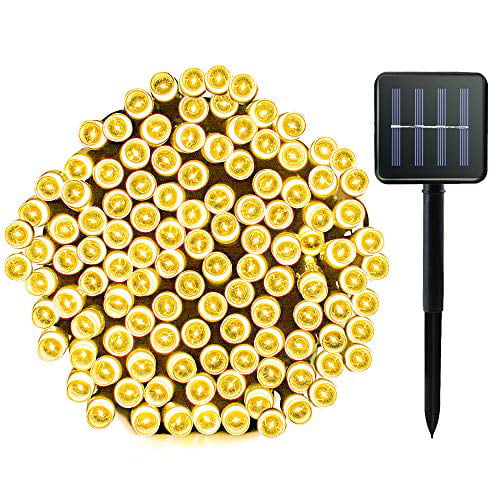Lalapao 2 Pack Solar String Lights 72ft 22m 200 LED 8 Modes Solar Powered Fairy