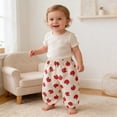 thumbnail image 4 of Wxolcjlv Toddler Boys Casual Baggy Bloomers Summer Apple Print Loose Fit Lightweight Pants, 4 of 6