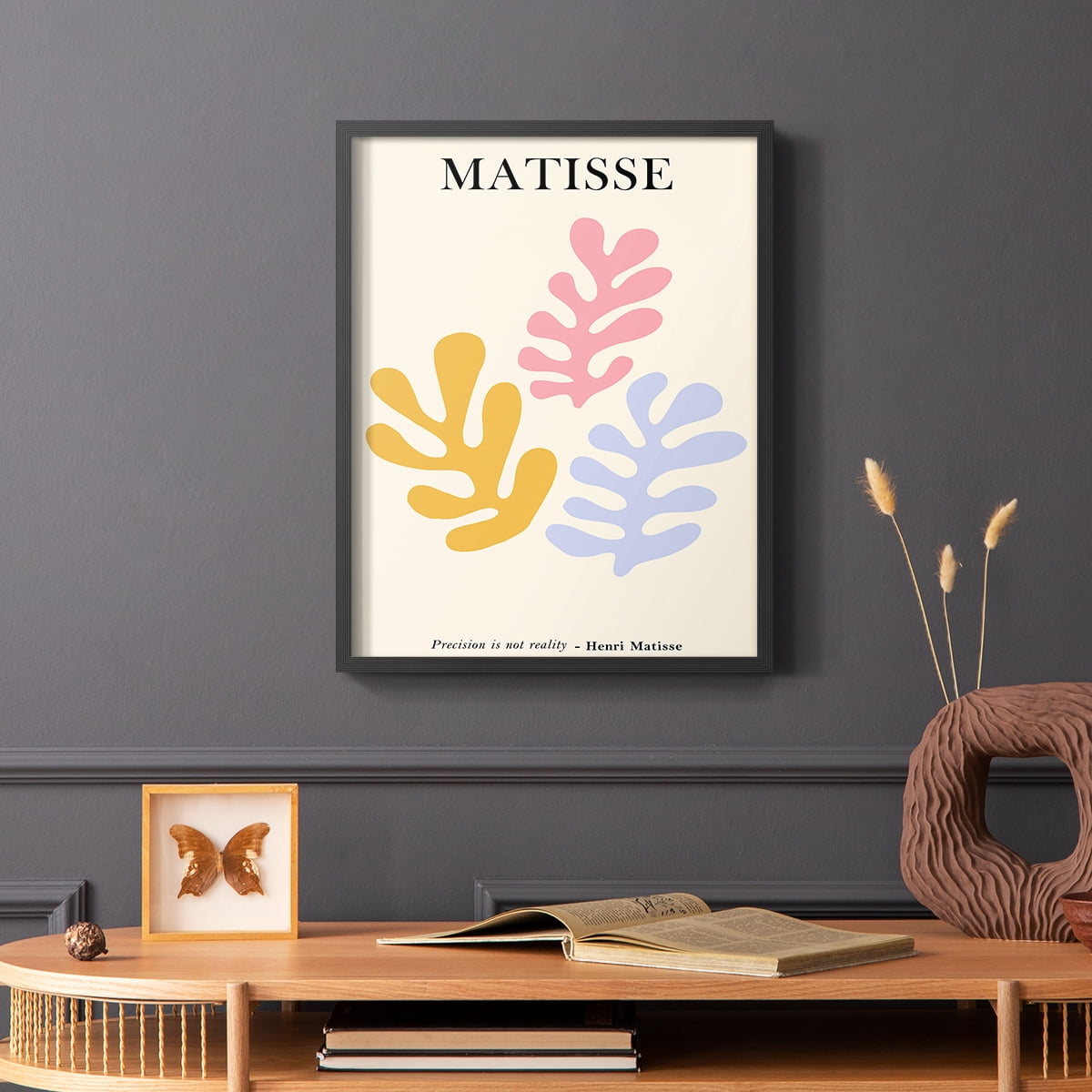 Matisse CDLXXXIV in Black Solid Wood Framed Print No Nail Hanging