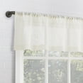 thumbnail image 2 of Archaeo Slub Textured Linen Blend Cafe Curtain Valance, 56"W X 14"L, Ivory, 2 of 7