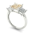 thumbnail image 2 of Three-Stone Engagement Ring for Women - 2.5ct Natural Morganite in 14K White Gold Promise Ring, 2 of 5