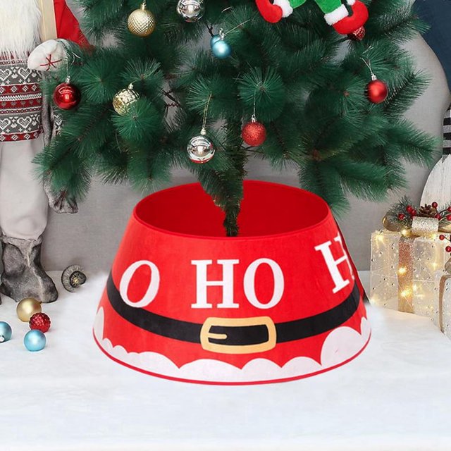 Christmas Tree Decor Surround Base Cover Skirt Foot Colorful Ornament Cartoon for Home Xmas Tree Skirt Party,B