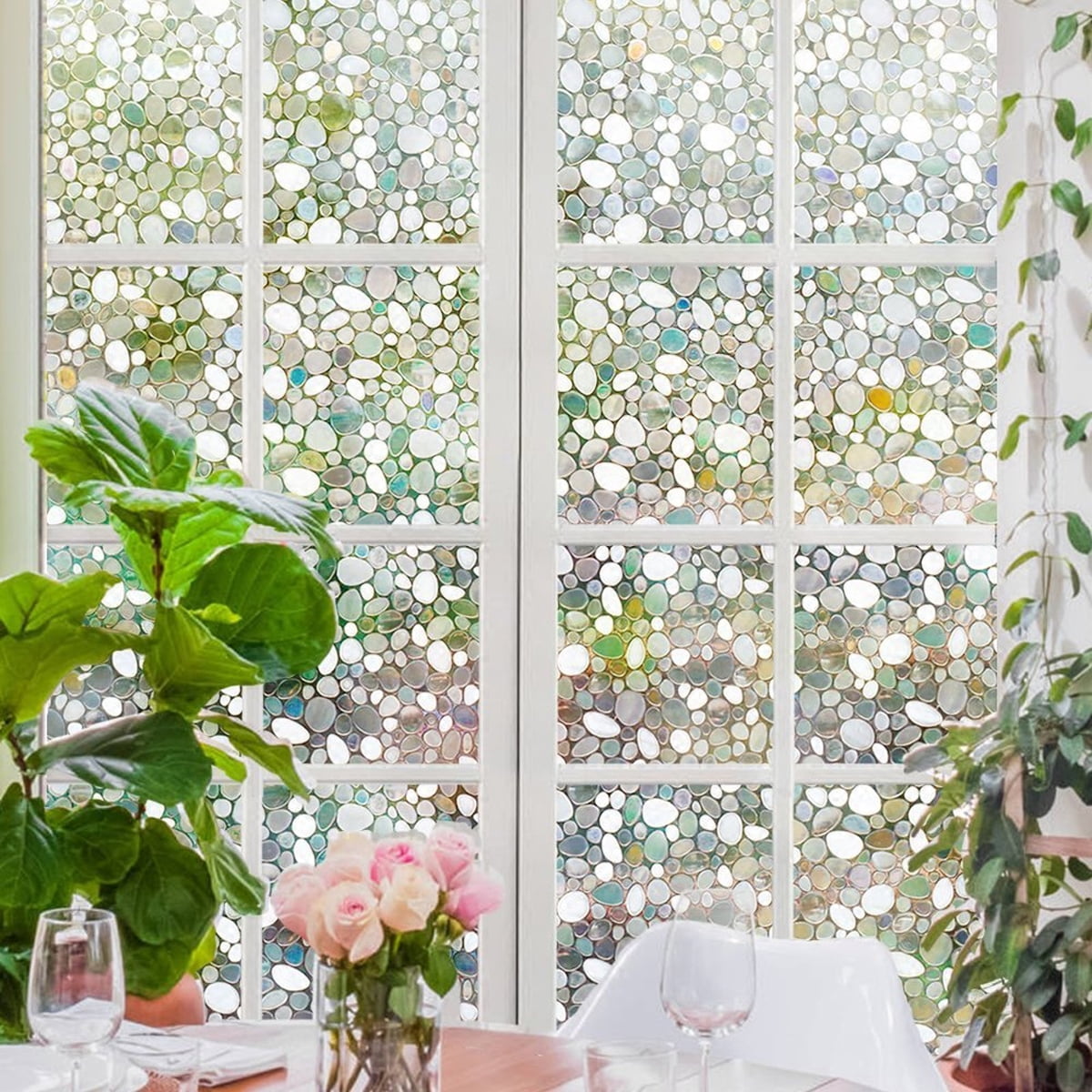 35x40'' 3D PVC Window Films Privacy Film Static Decorative Film Non