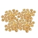 thumbnail image 1 of 30 Unidades De Metal De Oro Hueco Filigrana Granos De La Flor Tapa Final Espaciador De Joyería Que Hace Los Resultados Accesorios 32 Mm Soledad Granos de la flor Caps extremo del cordón, 1 of 10