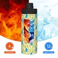 thumbnail image 5 of Goofa Blue Rabbit Print 18oz Sports Insulated Kettle With Straw Water Bottle Sports Water Bottle For Running Hiking Cycling Climbing Mans Womans, 5 of 7