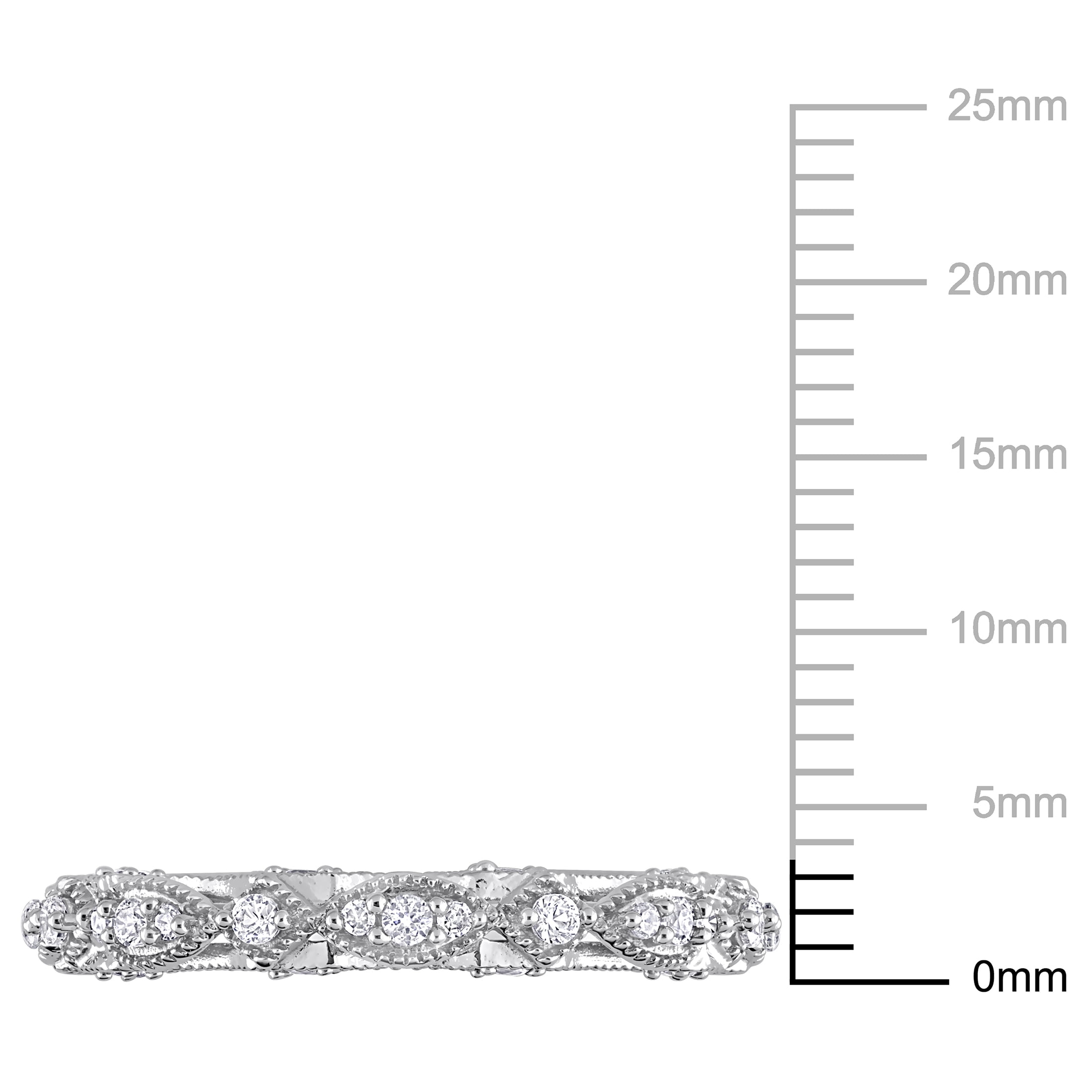 Everly Women's Created Sapphire 10k White Gold Ring
