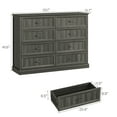 thumbnail image 7 of YouTrend Rustic 8-Drawer Wood Dresser, Large Storage Chest Organizer with Metal Handles for Bedroom, Living Room, Farmhouse Style Furniture,Gray, 7 of 7