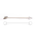thumbnail image 2 of Industrial Barbell Arrow Design and Industrial Retainer 14G 38mm, 2 of 8