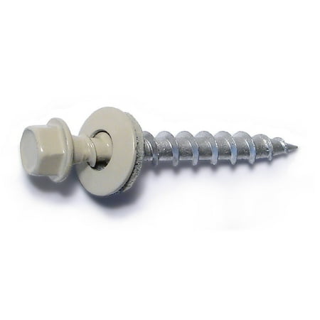 

#10 x 1-1/2 Beige Painted Steel Hex Washer Head Pole Barn Self-Drilling Screws