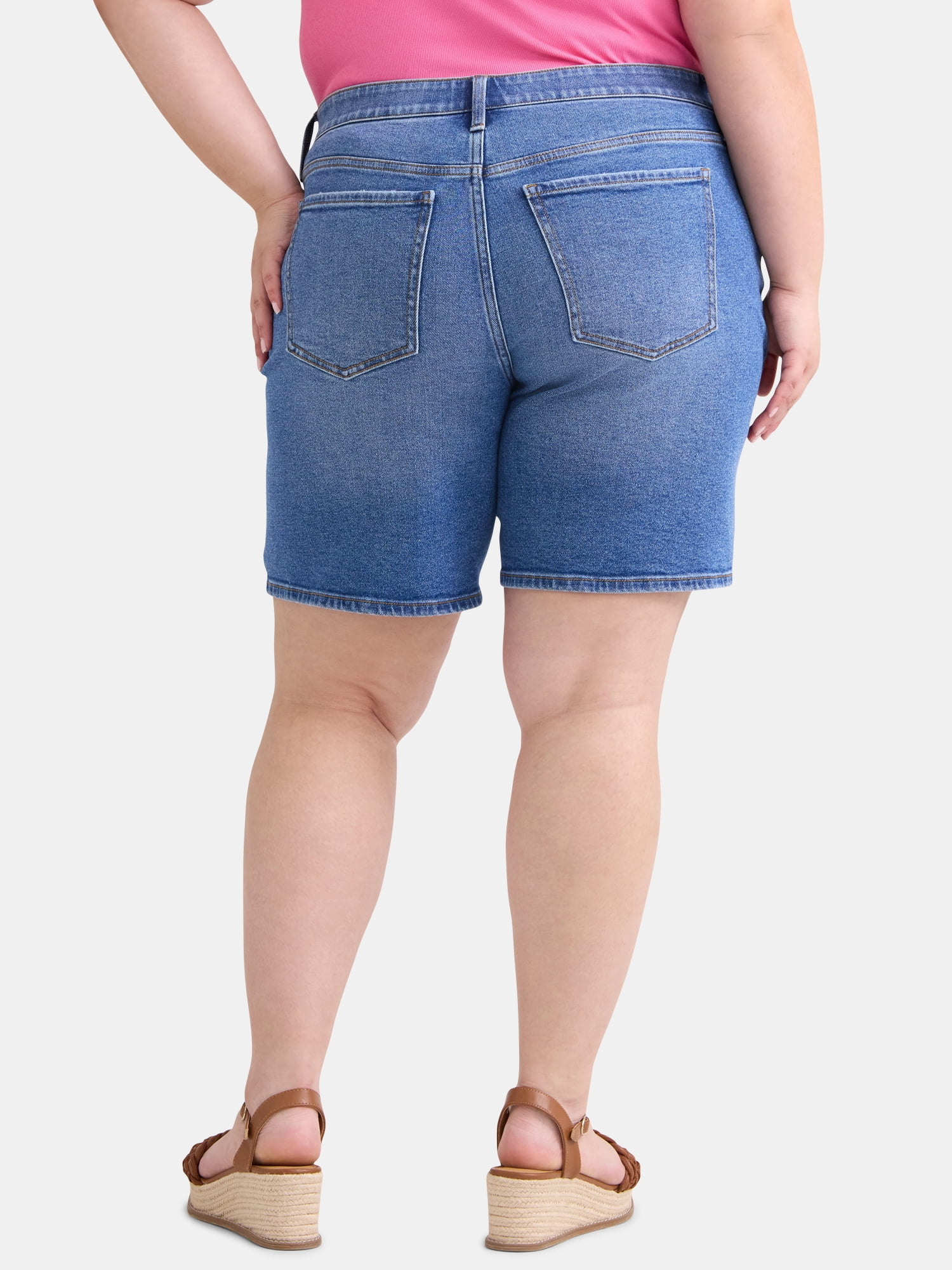 Terra & Sky Women's Plus Size Bermuda Short, 9" Inseam, Sizes 16W-24W